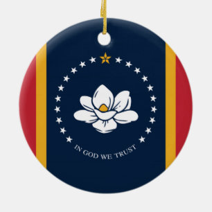 mississippi new flag usa united states america mag ceramic ornament