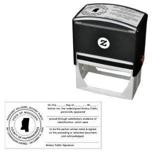 Mississippi Notary Public Acknowledgement Stamp