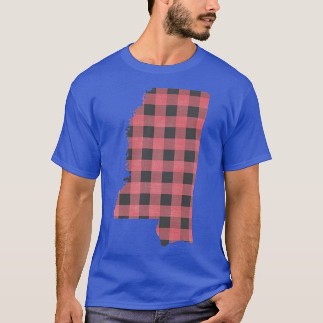 Mississippi Plaid in Pink Oversized T-Shirt (Front)