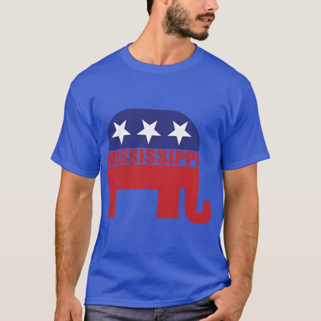 Mississippi Republican Elephant T-Shirt (Front)