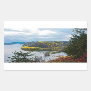 Mississippi River and Woodlands During Autumn Sticker