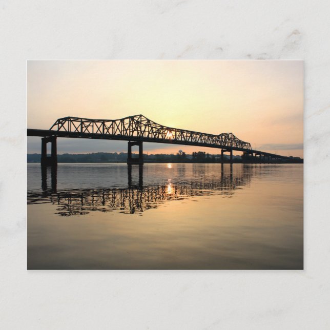 Mississippi River Bridge Postcard (Front)