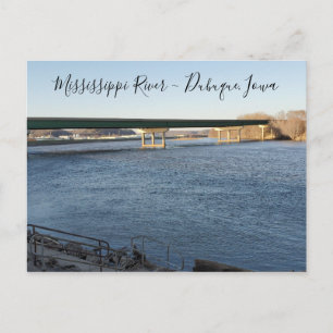 Mississippi River, Dubuque, Iowa Memorabilia Postcard