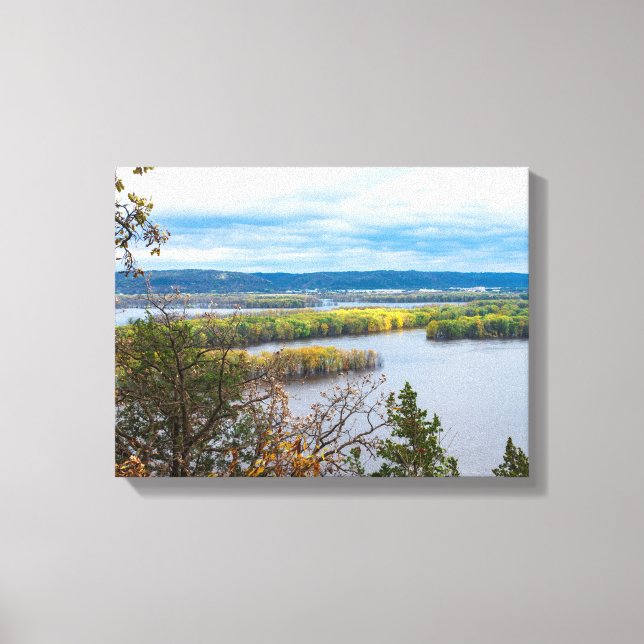 Mississippi River Horizon at Iowa Border Canvas Print (Front)
