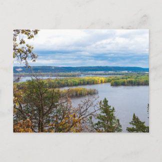 Mississippi River Horizon at Iowa Border Postcard