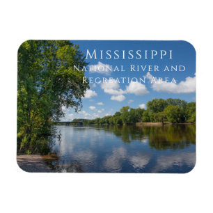Mississippi River Sunny Day, North of Minneapolis Magnet