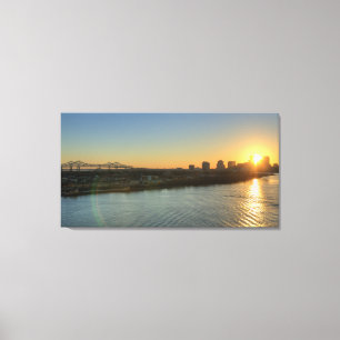 Mississippi River Sunset Canvas Print