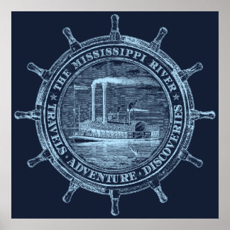 Mississippi River. Travels. Adventure. Discoveries Poster