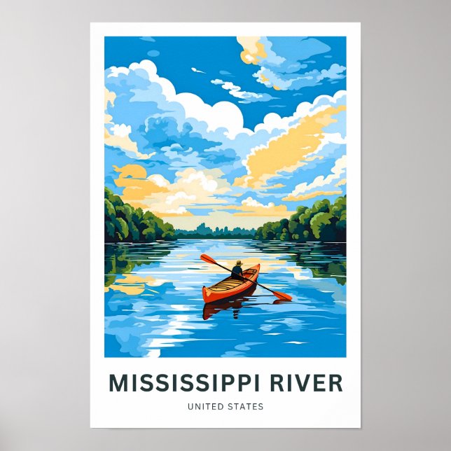 Mississippi River United States Travel Print (Front)