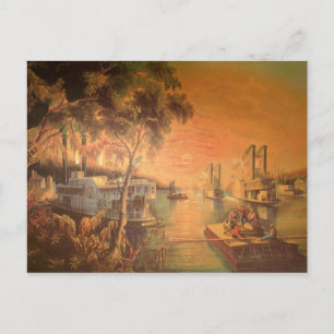 Mississippi River Vintage Postcard