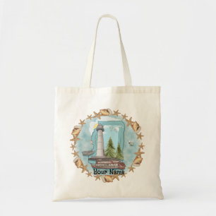 Mississippi Shells Lighthouse Tote Bag