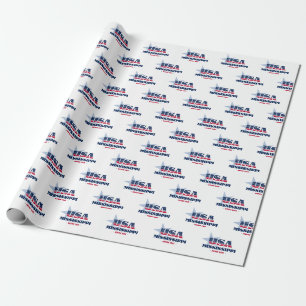 Mississippi Stars and Stripes State Wrapping Paper