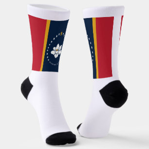 Mississippi State flag Socks