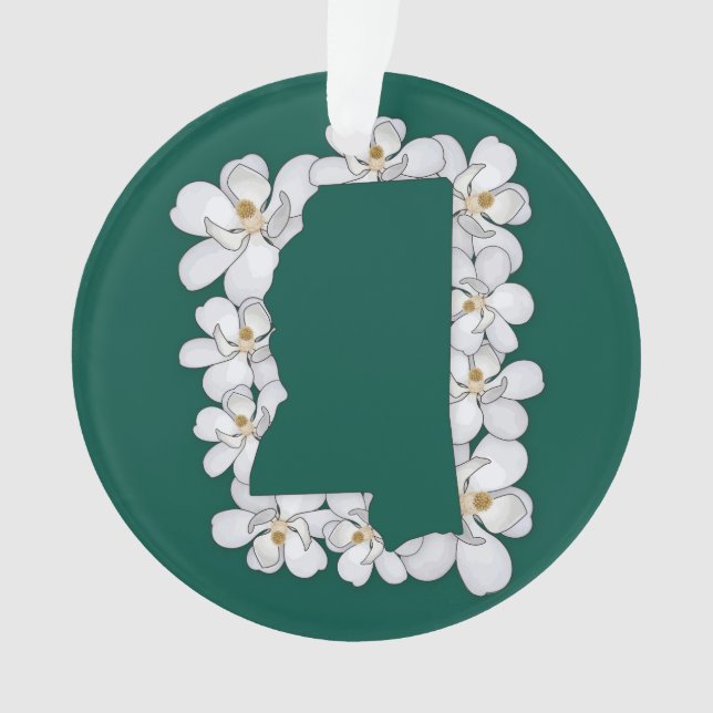 Mississippi State Flower Ornament (Front)