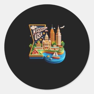 Mississippi State In Usa Sticker