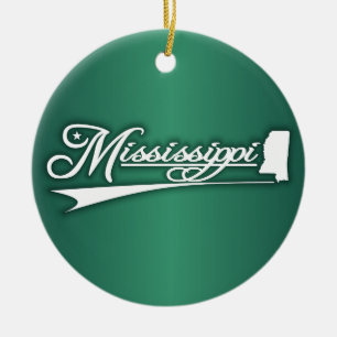 Mississippi State of Mine Ceramic Ornament