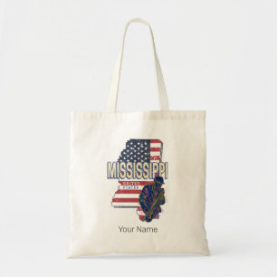 Mississippi State United States Map Vintage USA Tote Bag