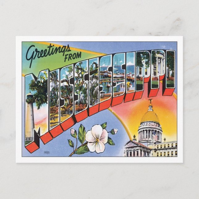 Mississippi States Postcard (Front)