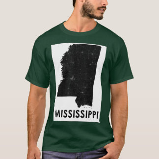 Mississippi Streets Map T-Shirt