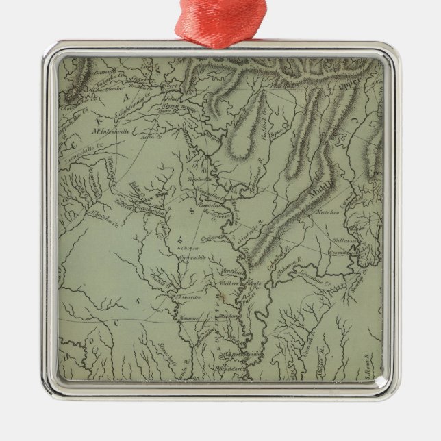 Mississippi Territory Metal Ornament (Front)