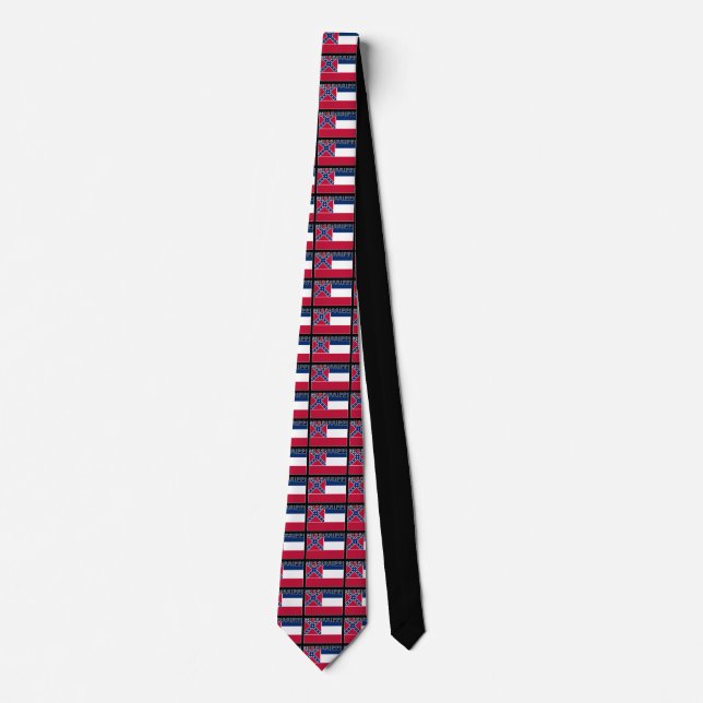 Mississippi Text Flag Tie (Front)