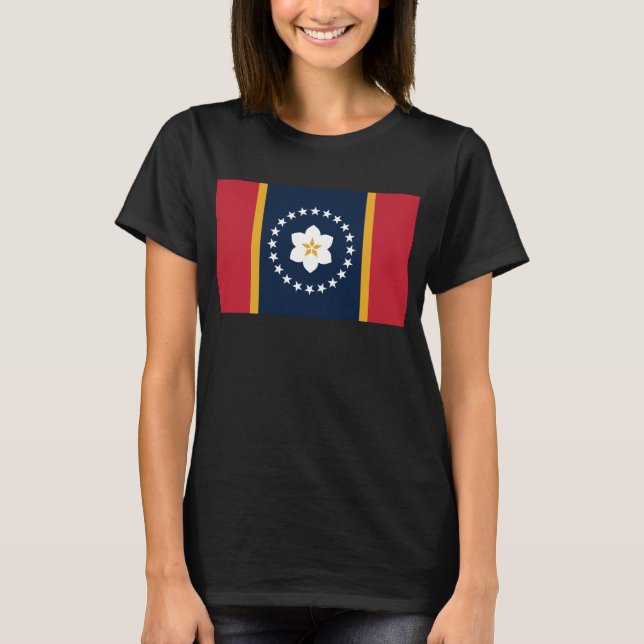 Mississippi: The Magnolia US State Flag T-Shirt (Front)
