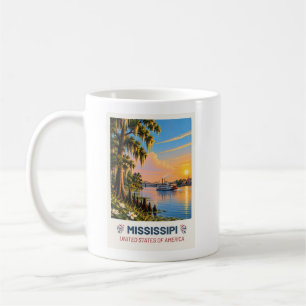 Mississippi USA - Vintage Travel Poster Coffee Mug