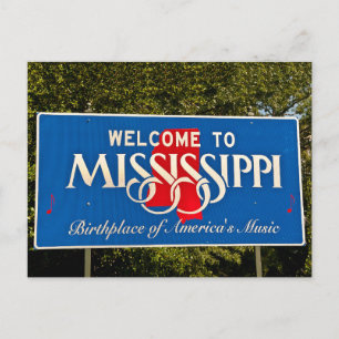 Mississippi Welcome Sign Postcard