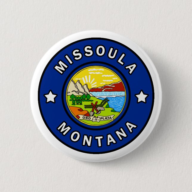 Missoula Montana 2 Inch Round Button (Front)