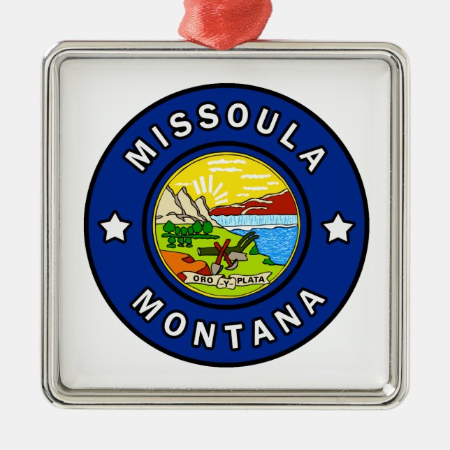 Missoula Montana Metal Ornament (Front)