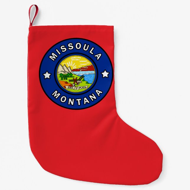 Missoula Montana Small Christmas Stocking (Front)