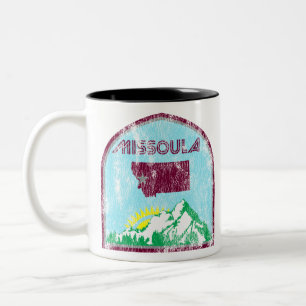 Missoula Montana State Vintage Two-Tone Coffee Mug