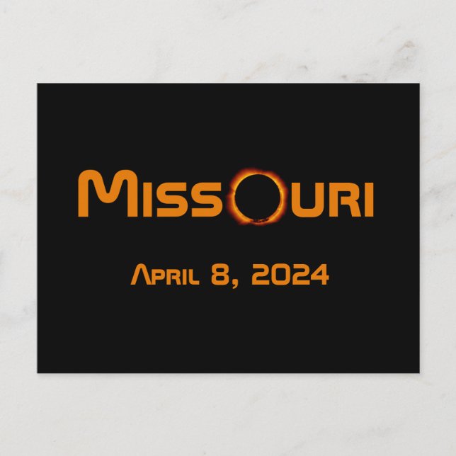 Missouri 2024 Total Solar Eclipse  Postcard (Front)
