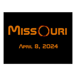 Missouri 2024 Total Solar Eclipse  Poster