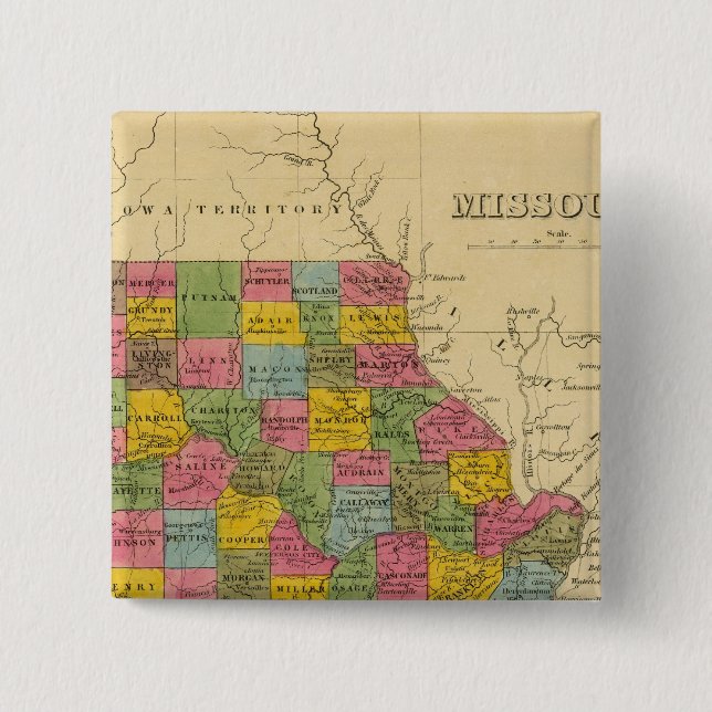 Missouri 2 Inch Square Button (Front)