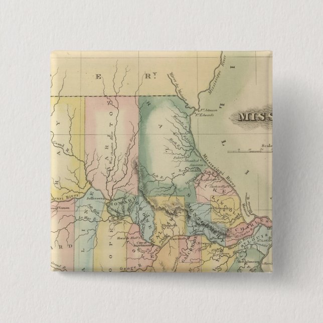 Missouri 5 2 inch square button (Front)