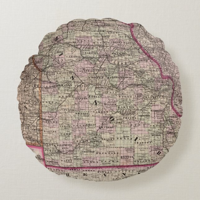 Missouri 7 round pillow (Front)