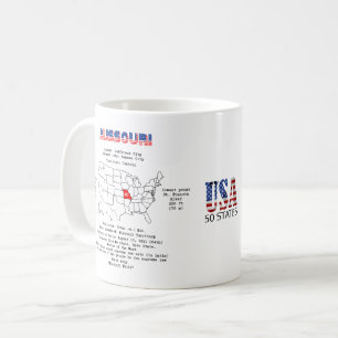 Missouri American state on a map and useful info Coffee Mug