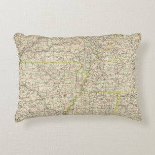 Missouri, Arkansas, Kentucky, Tennessee Decorative Pillow