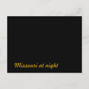 Missouri at night postcard