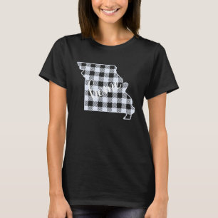 Missouri Buffalo Plaid Home State Country Blue Wes T-Shirt