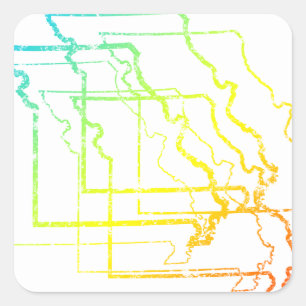 missouri chill blur square sticker