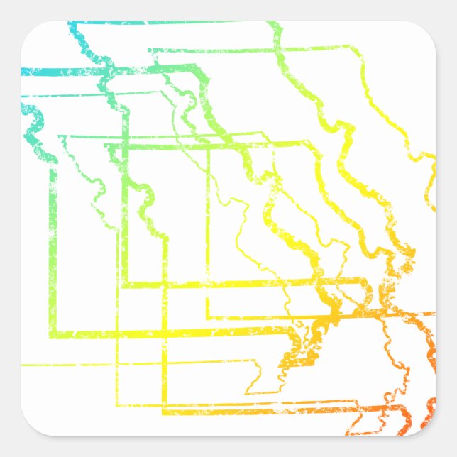missouri chill blur square sticker (Front)