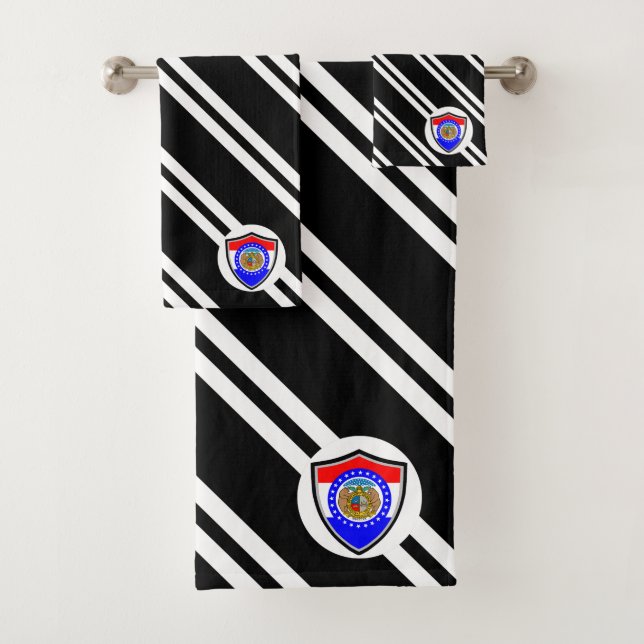 Missouri flag bath towel set (Insitu)