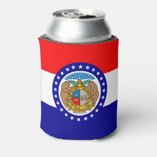 Missouri flag can cooler (Can Back)