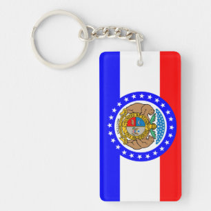 Missouri flag keychain