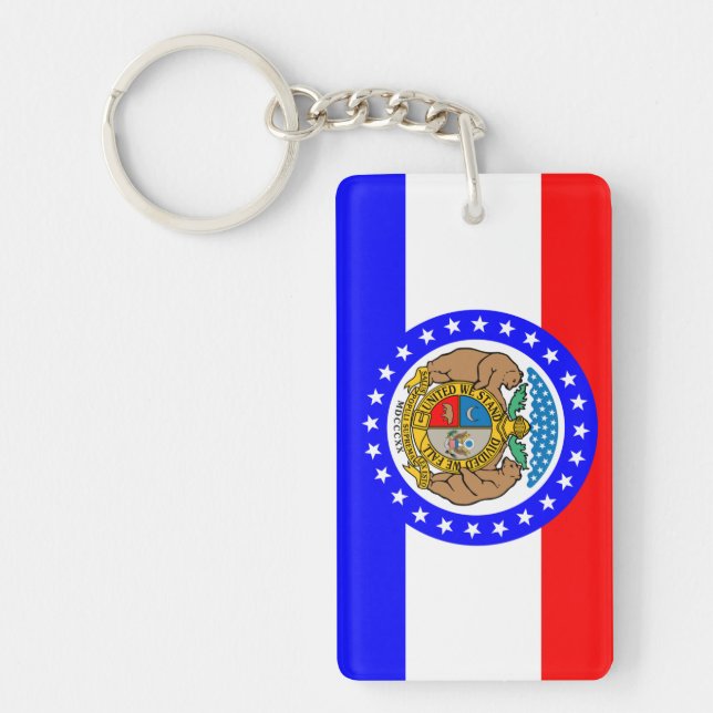 Missouri flag keychain (Front)