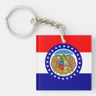 Missouri flag keychain