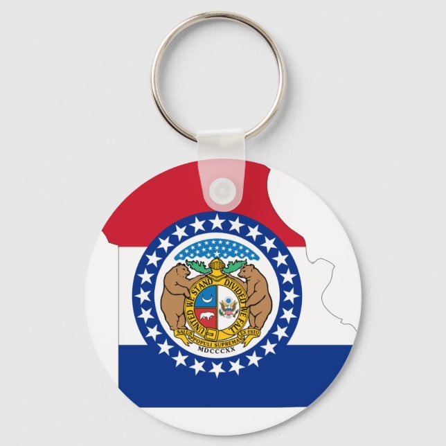Missouri Flag Map Keychain (Front)
