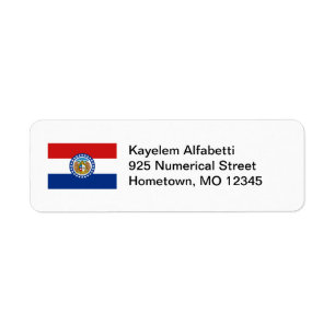 Missouri Flag Return Address Label